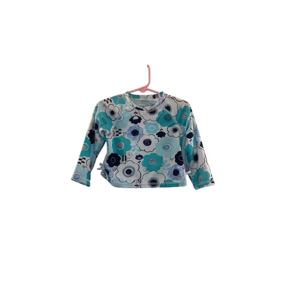 FIRST IMPRESSIONS Girl’s Flowered RashGuard Swim Top /  Size: 18 Months - Picture 1 of 6